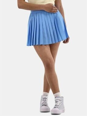 Light Blue Pleated Mini Skirt - Women's Tennis Style